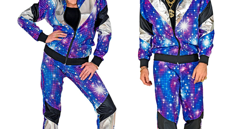 Widmann SRL Trainingspak disco blauw jaren 80