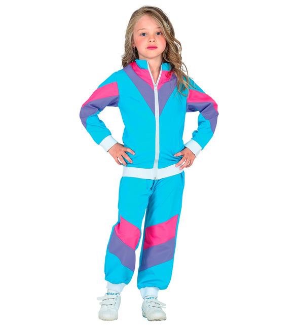 Widmann SRL Trainingspak jaren 80 blauw kinderen