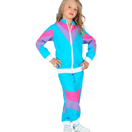 Widmann SRL Trainingspak jaren 80 blauw kinderen