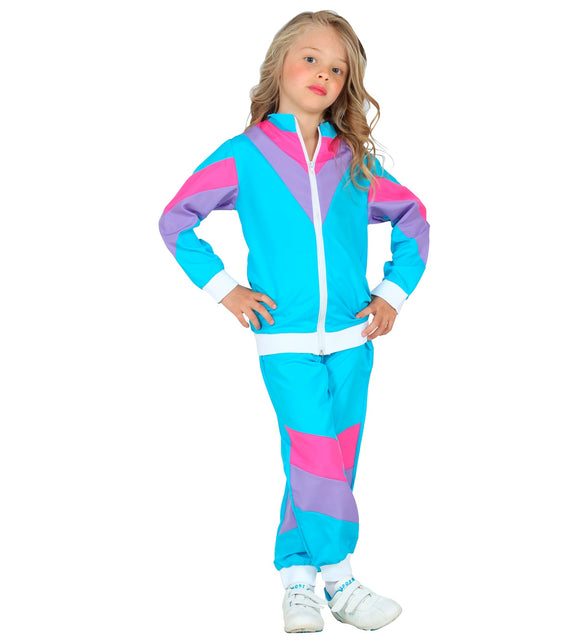 Widmann SRL Trainingspak jaren 80 blauw kinderen