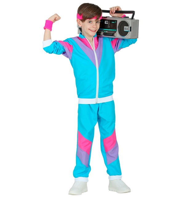 Widmann SRL Trainingspak jaren 80 blauw kinderen