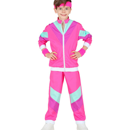 Widmann SRL Trainingspak jaren 80 roze kinderen