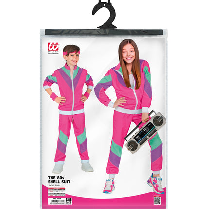 Widmann SRL Trainingspak jaren 80 roze kinderen