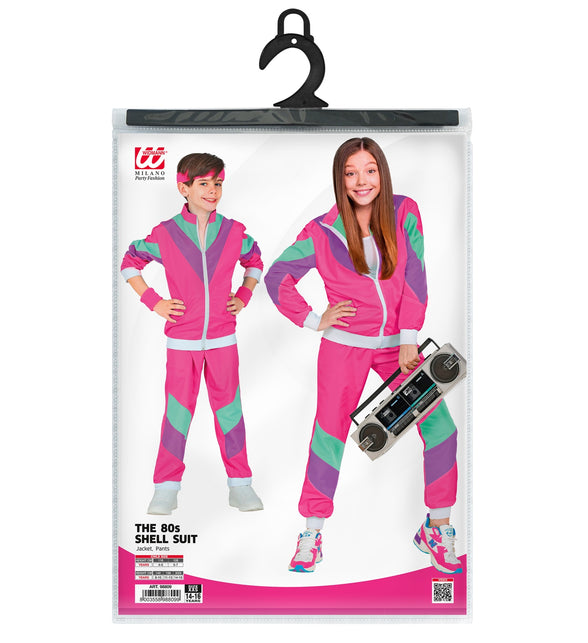 Widmann SRL Trainingspak jaren 80 roze kinderen