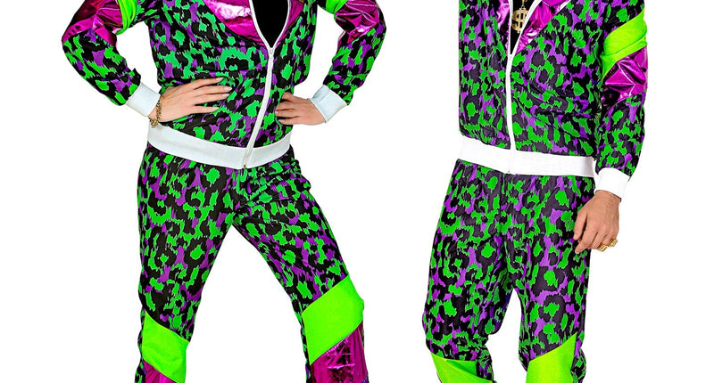 Widmann SRL Trainingspak neon panter print retro