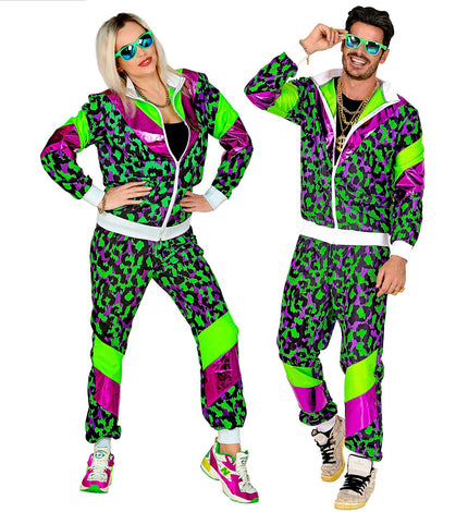 Tracksuit neon panther print retro