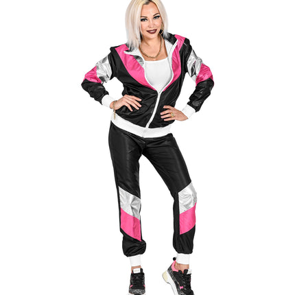 Widmann SRL Trainingspak zwart neon roze zilver