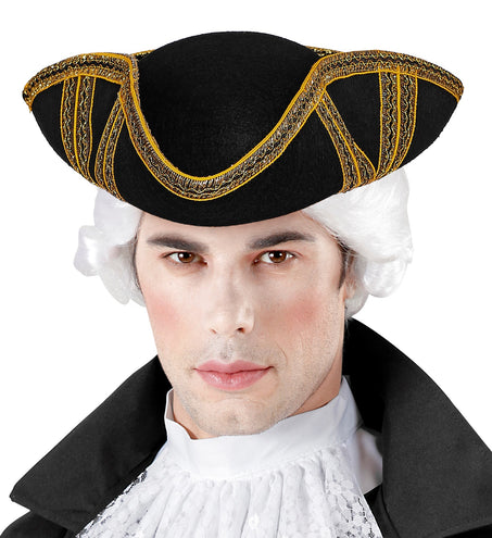 Widmann SRL Tricorn hoed met gouden biesje