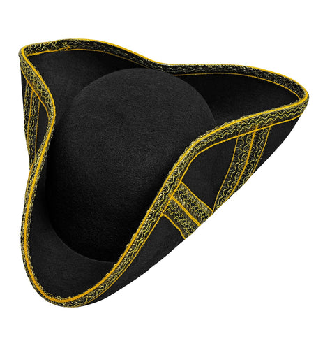 Widmann SRL Tricorn hoed met gouden biesje