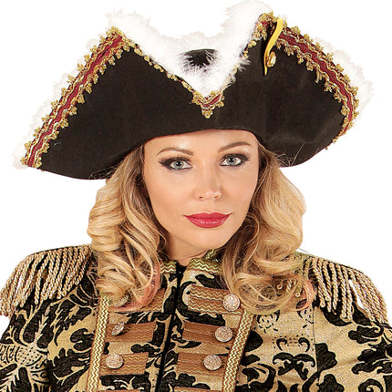 Widmann SRL Tricorn steeks met marabou rand