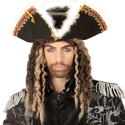 Widmann SRL Tricorn steeks met marabou rand