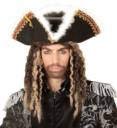 Widmann SRL Tricorn steeks met marabou rand