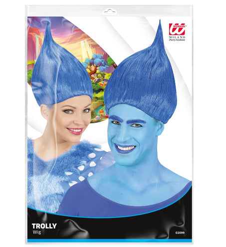 Widmann SRL Trollen pruik blauw