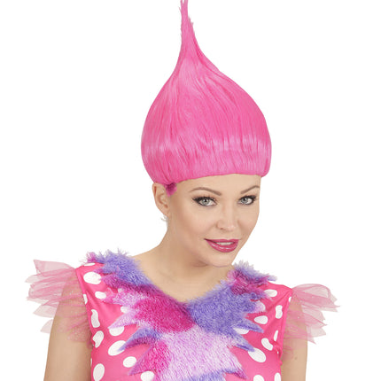 Widmann SRL Trollen pruik roze