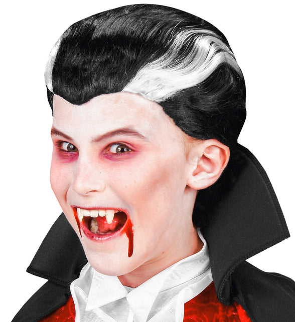 Widmann SRL Vampier pruik kind Dracula