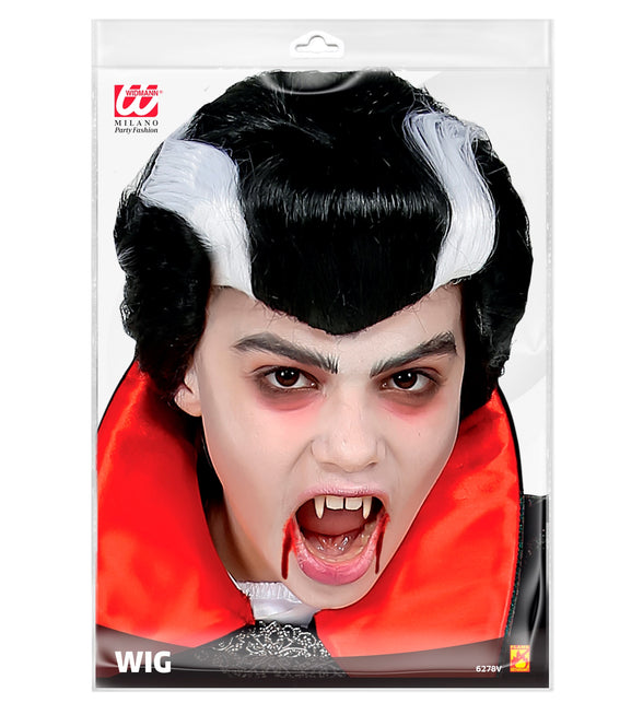 Widmann SRL Vampier pruik kind Dracula