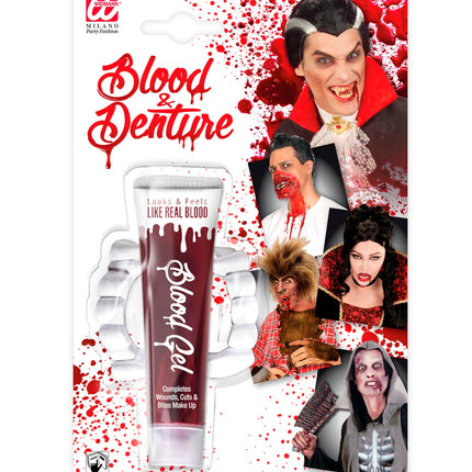 Widmann SRL Vampier tanden Dracula gebit met bloed