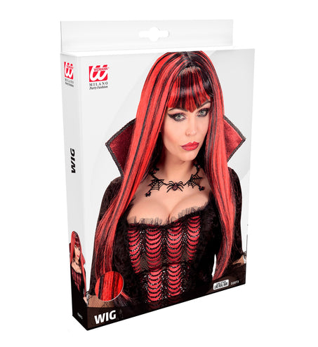 Widmann SRL Vampieren pruik rood zwart