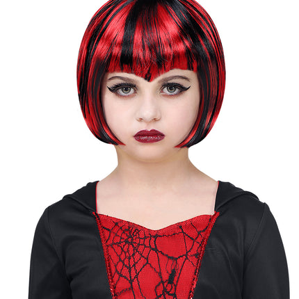 Widmann SRL Vampieren pruik rood zwart kind