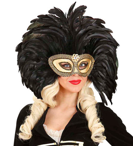 Widmann SRL Venetiaans verenmasker zwart