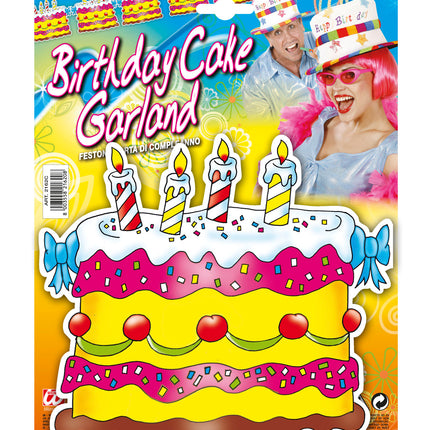 Widmann SRL Verjaardag slinger taarten 3 meter