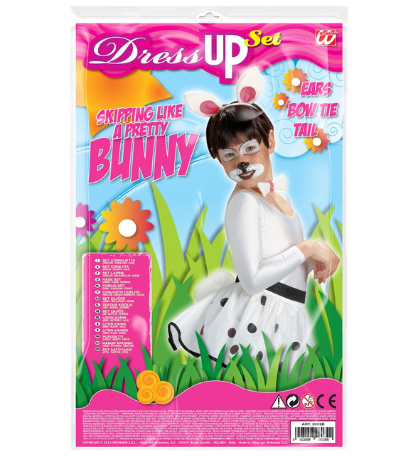 Widmann SRL Verkleedset bunny oren met strik en staart