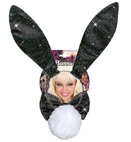 Widmann SRL Verkleedset bunny zwart glitters