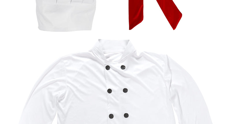 Widmann SRL Verkleedset chef Kok met koksbuis, muts en sjaal