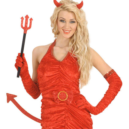 Widmann SRL Verkleedset duivel met drietand hoorns en staart
