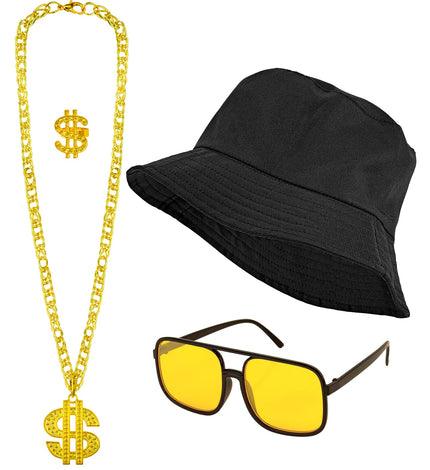 Widmann SRL Verkleedset hip hop zwart