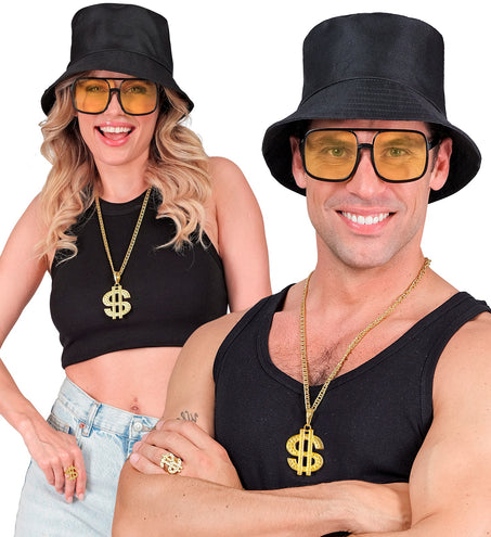 Widmann SRL Verkleedset hip hop zwart