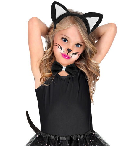 Widmann SRL Verkleedset kat oren staart en strik