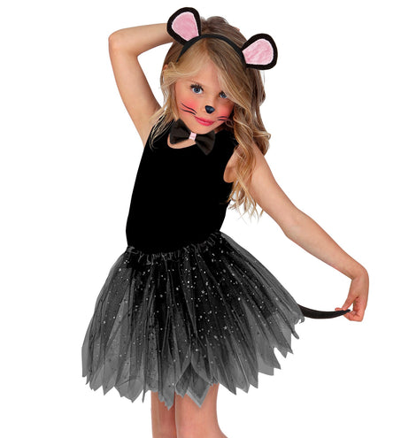 Widmann SRL Verkleedset muis met oren staart en strik