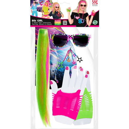 Widmann SRL Verkleedset retro neon jaren 80