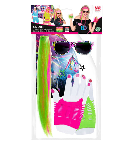 Widmann SRL Verkleedset retro neon jaren 80