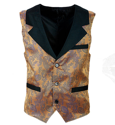 Widmann SRL Vest bruin vintage steampunk