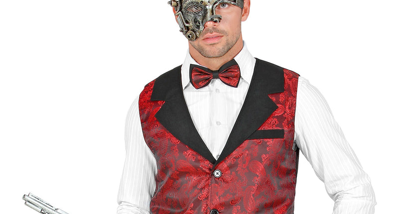 Widmann SRL Vest rood vintage steampunk