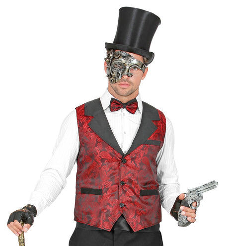 Widmann SRL Vest rood vintage steampunk