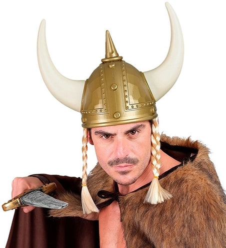 Widmann SRL Viking helm gehamerd met vlechten Daan