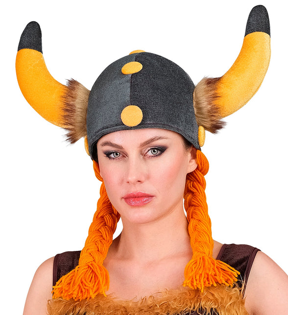 Widmann SRL Viking helm met vlechten