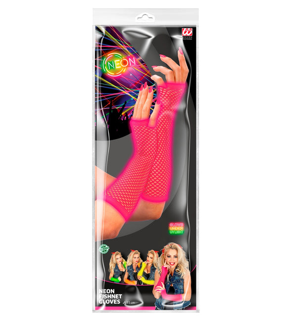 Widmann SRL Vingerloze handschoenen lang roze