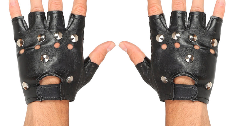 Widmann SRL Vingerloze handschoenen met studs