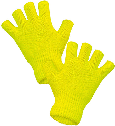 Widmann SRL Vingerloze handschoenen neon geel