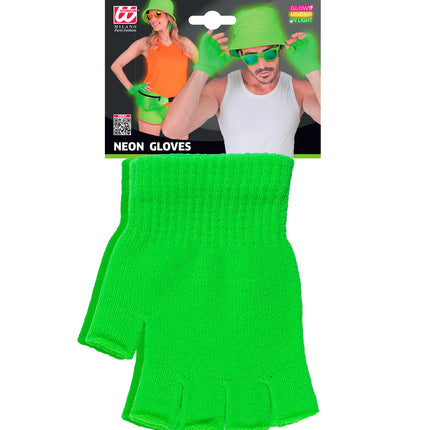 Widmann SRL Vingerloze handschoenen neon groen