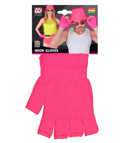 Widmann SRL Vingerloze handschoenen neon roze