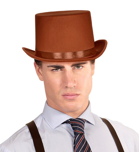 Widmann SRL Vintage bruine hoge hoed