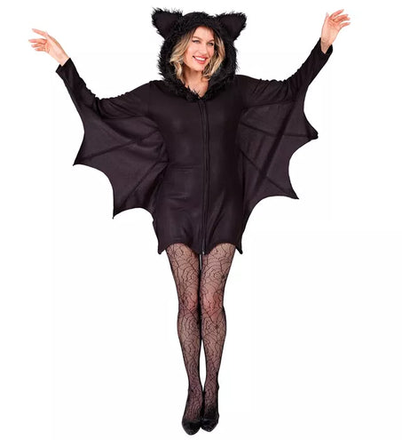 Widmann SRL Vleermuis jurk met capuchon Milan volwassenen
