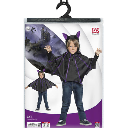 Widmann SRL Vleermuis poncho kind