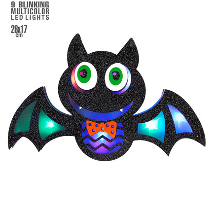 Widmann SRL Vleermuis wanddecoratie met lampjes