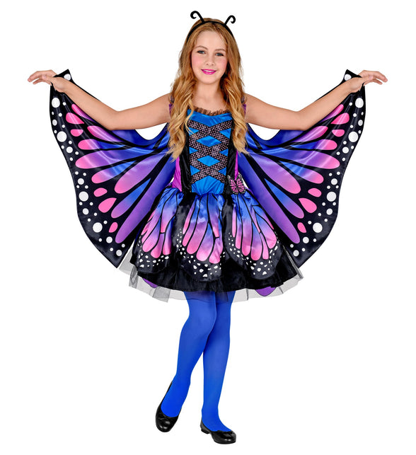 Widmann SRL Vlinder kostuum kinderen blauw paars